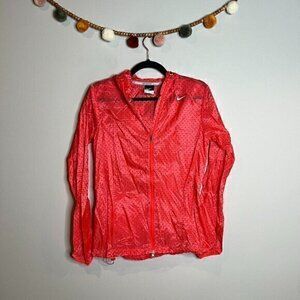 Nike Running red polkadot windbreaker jacket